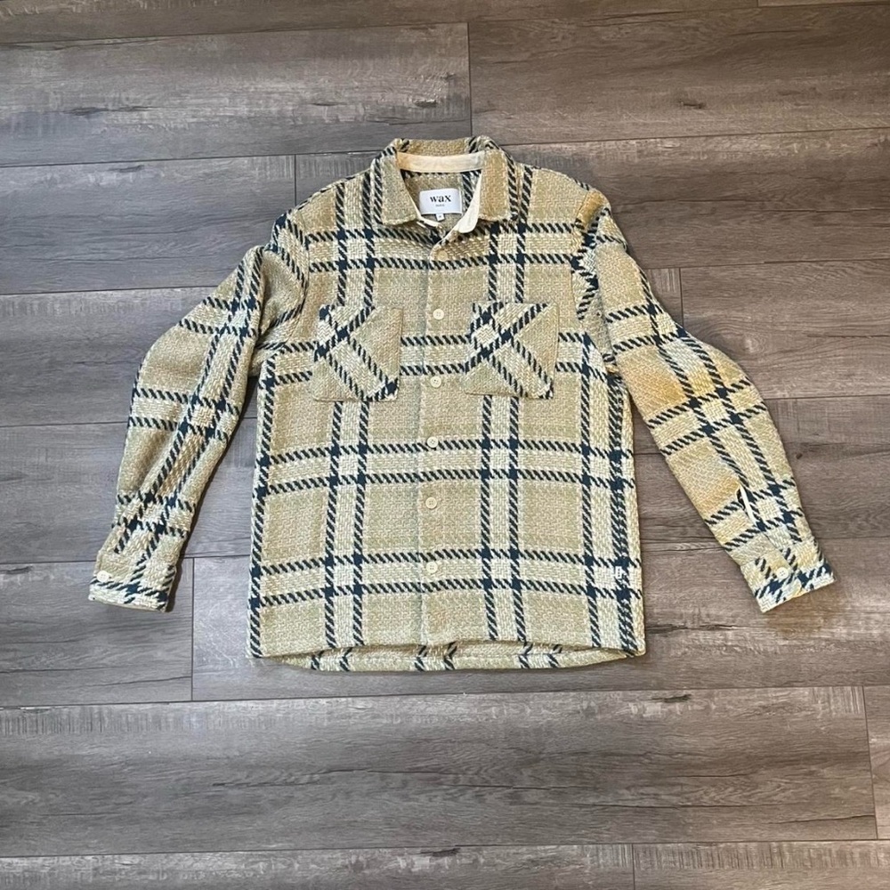 Wax London Whiting Overshirt Olive Size M